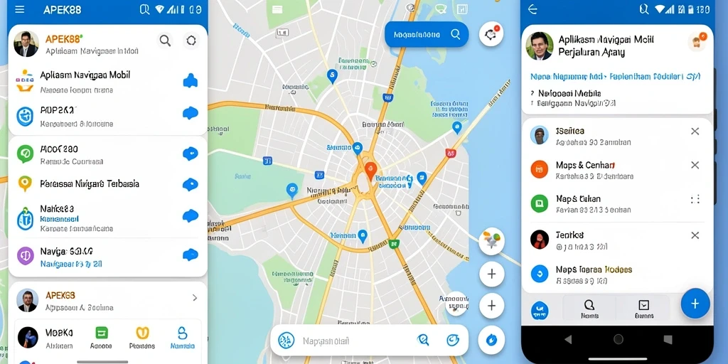 Tampilan antarmuka APEK88 yang user-friendly dalam navigasi mobil.