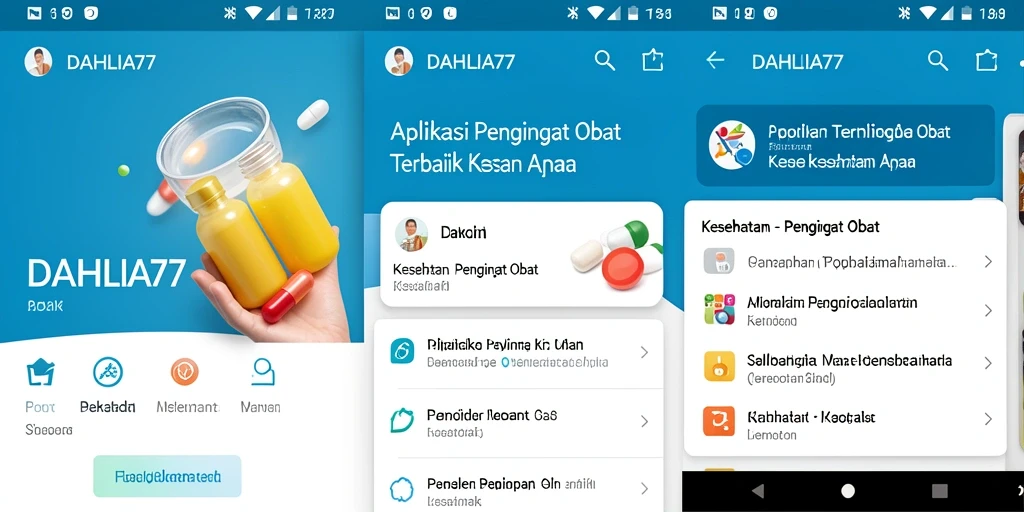 Antarmuka DAHLIA77 menampilkan fungsi pengingat obat yang efektif.