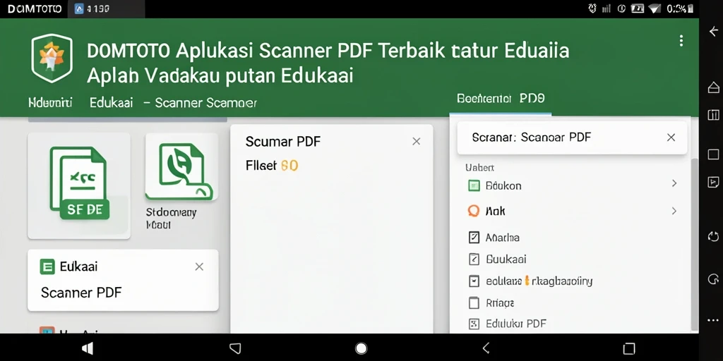 Antarmuka aplikasi DOMTOTO yang ramah pengguna untuk Scanner PDF.