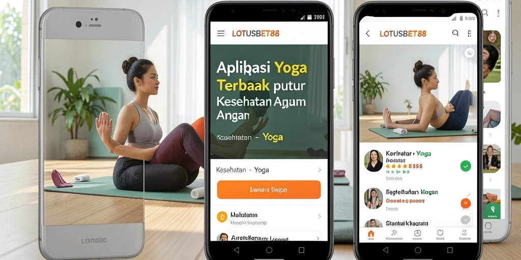 Antarmuka LOTUSBET88 yang menampilkan berbagai latihan yoga.
