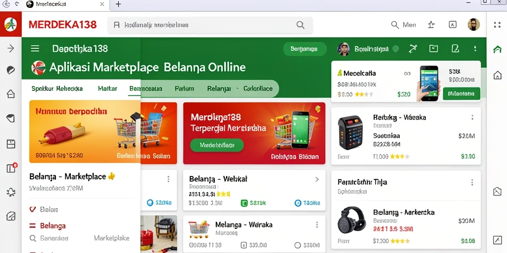Antarmuka MERDEKA138 yang menarik dan mudah digunakan untuk belanja online.
