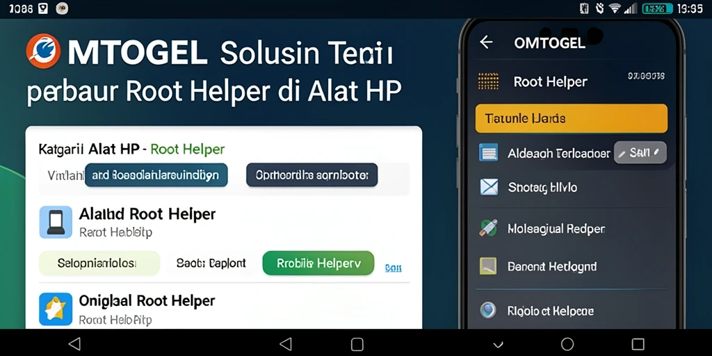 Tampilan antarmuka OMTOGEL yang mudah dipahami untuk keperluan root