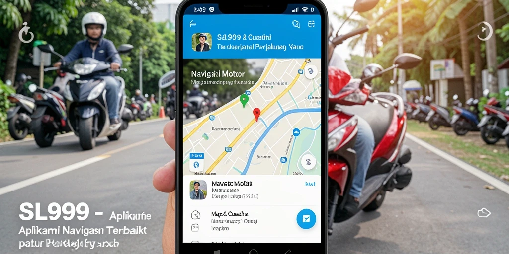 Antarmuka SL999 yang user-friendly untuk navigasi motor.
