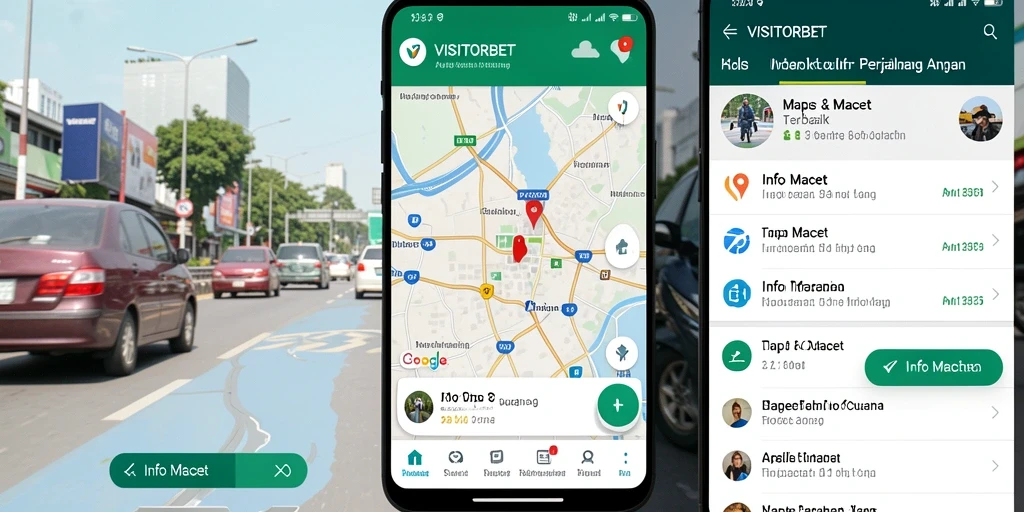 Antarmuka VISITORBET yang intuitif untuk informasi kemacetan.